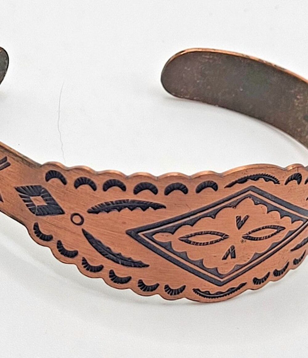 Southwestern Style Copper Bangle Bracelet